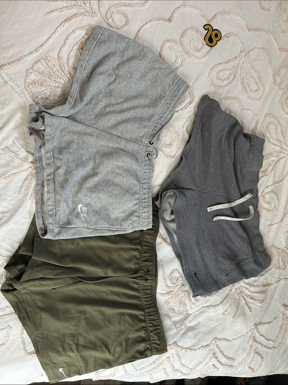 Nike women’s  Gray and Olive Athletic Shorts Pack XL